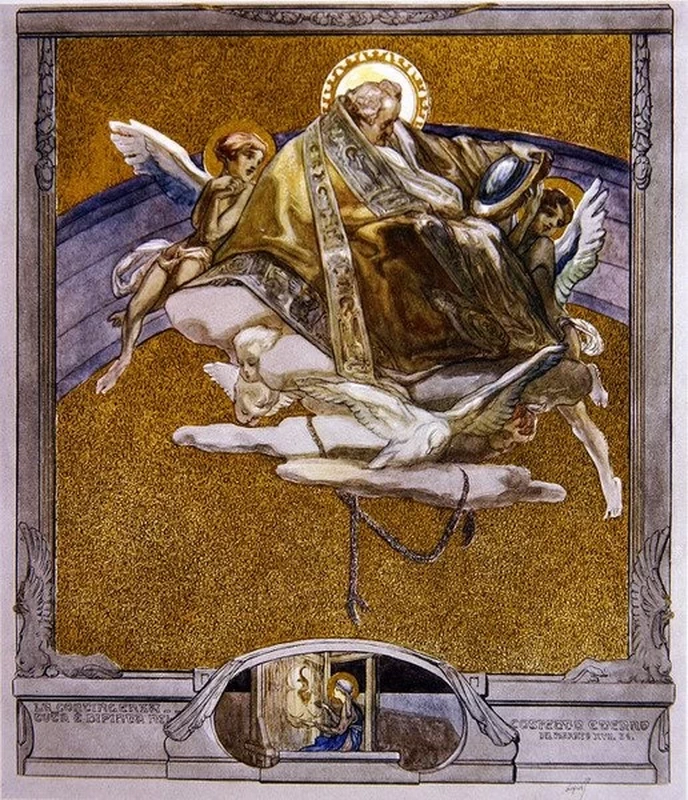 Illustrazione dalla Divina Commedia di Dante, Paradiso, Canto XI